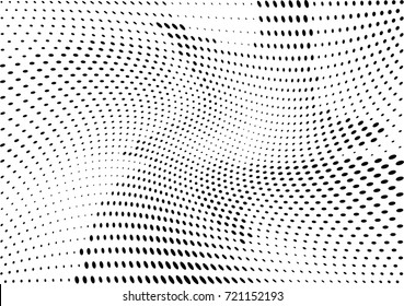 Abstract halftone wave dotted background. Futuristic grunge pattern, dot, circles.  Vector modern optical pop art texture for posters, sites, business cards, cover, labels mock-up, stickers layout