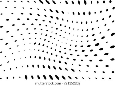 Abstract halftone wave dotted background. Futuristic grunge pattern, dot, circles.  Vector modern optical pop art texture for posters, sites, business cards, cover, labels mock-up, stickers layout