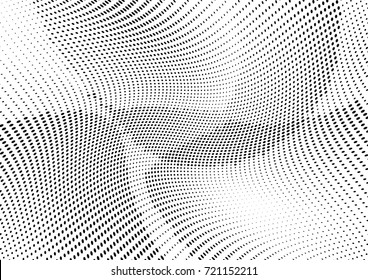Abstract halftone wave dotted background. Futuristic grunge pattern, dot, circles.  Vector modern optical pop art texture for posters, sites, business cards, cover, labels mock-up, stickers layout