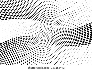 Abstract halftone wave dotted background. Futuristic grunge pattern, dot, circles.  Vector modern optical pop art texture for posters, sites, business cards, cover, labels mock-up, stickers layout