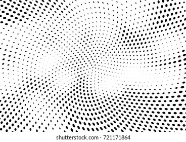Abstract halftone wave dotted background. Futuristic grunge pattern, dot, circles.  Vector modern optical pop art texture for posters, sites, business cards, cover, labels mock-up, stickers layout