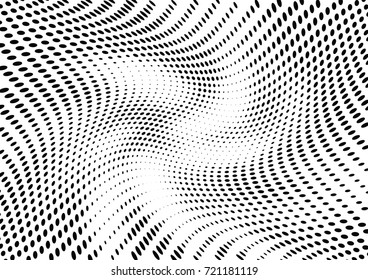 Abstract halftone wave dotted background. Futuristic grunge pattern, dot, circles.  Vector modern optical pop art texture for posters, sites, business cards, cover, labels mock-up, stickers layout