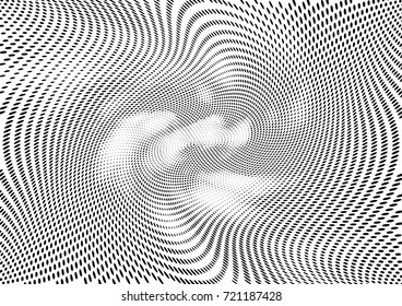 Abstract halftone wave dotted background. Futuristic grunge pattern, dot, circles.  Vector modern optical pop art texture for posters, sites, business cards, cover, labels mock-up, stickers layout