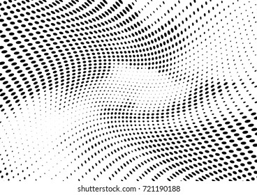 Abstract halftone wave dotted background. Futuristic grunge pattern, dot, circles.  Vector modern optical pop art texture for posters, sites, business cards, cover, labels mock-up, stickers layout
