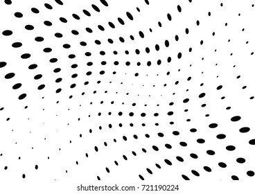 Abstract halftone wave dotted background. Futuristic grunge pattern, dot, circles.  Vector modern optical pop art texture for posters, sites, business cards, cover, labels mock-up, stickers layout