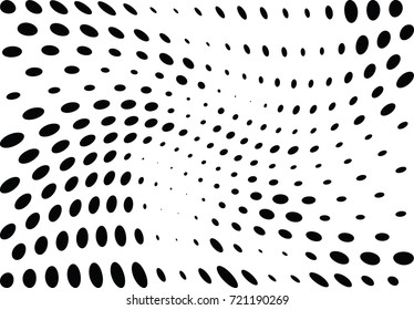Abstract halftone wave dotted background. Futuristic grunge pattern, dot, circles.  Vector modern optical pop art texture for posters, sites, business cards, cover, labels mock-up, stickers layout