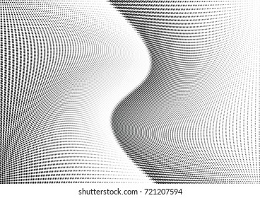 Abstract halftone wave dotted background. Futuristic grunge pattern, dot, circles.  Vector modern optical pop art texture for posters, sites, business cards, cover, labels mock-up, stickers layout