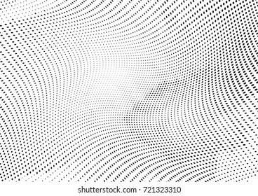 Abstract halftone wave dotted background. Futuristic grunge pattern, dot, circles.  Vector modern optical pop art texture for posters, sites, business cards, cover, labels mock-up, stickers layout
