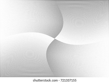 Abstract halftone wave dotted background. Futuristic grunge pattern, dot, circles.  Vector modern optical pop art texture for posters, sites, business cards, cover, labels mock-up, stickers layout