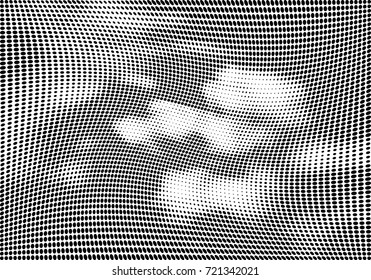 Abstract halftone wave dotted background. Futuristic grunge pattern, dot, circles.  Vector modern optical pop art texture for posters, sites, business cards, cover, labels mock-up, stickers layout