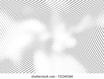 Abstract halftone wave dotted background. Futuristic grunge pattern, dot, circles.  Vector modern optical pop art texture for posters, sites, business cards, cover, labels mock-up, stickers layout