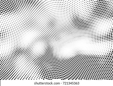 Abstract halftone wave dotted background. Futuristic grunge pattern, dot, circles.  Vector modern optical pop art texture for posters, sites, business cards, cover, labels mock-up, stickers layout