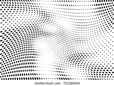 Abstract halftone wave dotted background. Futuristic grunge pattern, dot, circles.  Vector modern optical pop art texture for posters, sites, business cards, cover, labels mock-up, stickers layout