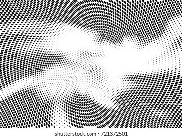 Abstract halftone wave dotted background. Futuristic grunge pattern, dot, circles.  Vector modern optical pop art texture for posters, sites, business cards, cover, labels mock-up, stickers layout