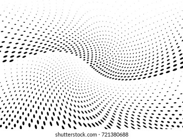 Abstract halftone wave dotted background. Futuristic grunge pattern, dot, circles.  Vector modern optical pop art texture for posters, sites, business cards, cover, labels mock-up, stickers layout