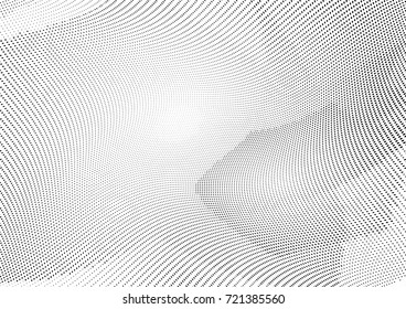Abstract halftone wave dotted background. Futuristic grunge pattern, dot, circles.  Vector modern optical pop art texture for posters, sites, business cards, cover, labels mock-up, stickers layout