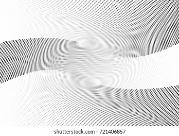 Abstract halftone wave dotted background. Futuristic grunge pattern, dot, circles.  Vector modern optical pop art texture for posters, sites, business cards, cover, labels mock-up, stickers layout