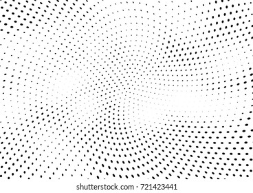 Abstract halftone wave dotted background. Futuristic grunge pattern, dot, circles.  Vector modern optical pop art texture for posters, sites, business cards, cover, labels mock-up, stickers layout