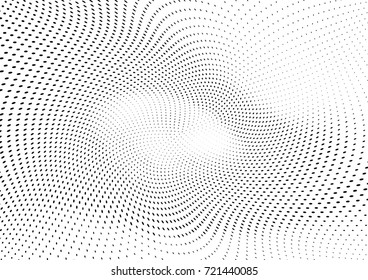 Abstract halftone wave dotted background. Futuristic grunge pattern, dot, circles.  Vector modern optical pop art texture for posters, sites, business cards, cover, labels mock-up, stickers layout