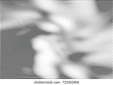 Abstract halftone wave dotted background. Futuristic grunge pattern, dot, circles.  Vector modern optical pop art texture for posters, sites, business cards, cover, labels mock-up, stickers layout