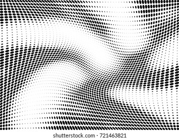Abstract halftone wave dotted background. Futuristic grunge pattern, dot, circles.  Vector modern optical pop art texture for posters, sites, business cards, cover, labels mock-up, stickers layout