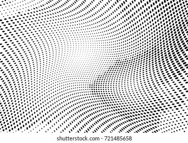 Abstract halftone wave dotted background. Futuristic grunge pattern, dot, circles.  Vector modern optical pop art texture for posters, sites, business cards, cover, labels mock-up, stickers layout