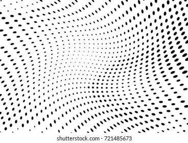 Abstract halftone wave dotted background. Futuristic grunge pattern, dot, circles.  Vector modern optical pop art texture for posters, sites, business cards, cover, labels mock-up, stickers layout