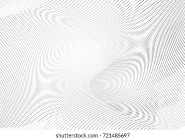 Abstract halftone wave dotted background. Futuristic grunge pattern, dot, circles.  Vector modern optical pop art texture for posters, sites, business cards, cover, labels mock-up, stickers layout