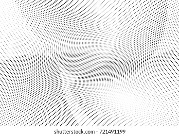 Abstract halftone wave dotted background. Futuristic grunge pattern, dot, circles.  Vector modern optical pop art texture for posters, sites, business cards, cover, labels mock-up, stickers layout