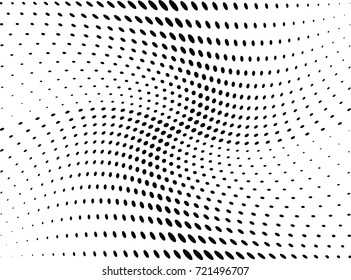 Abstract halftone wave dotted background. Futuristic grunge pattern, dot, circles.  Vector modern optical pop art texture for posters, sites, business cards, cover, labels mock-up, stickers layout