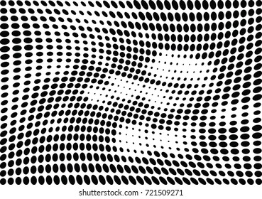 Abstract halftone wave dotted background. Futuristic grunge pattern, dot, circles.  Vector modern optical pop art texture for posters, sites, business cards, cover, labels mock-up, stickers layout