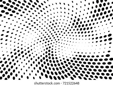 Abstract halftone wave dotted background. Futuristic grunge pattern, dot, circles.  Vector modern optical pop art texture for posters, sites, business cards, cover, labels mock-up, stickers layout