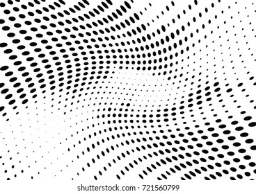 Abstract halftone wave dotted background. Futuristic grunge pattern, dot, circles.  Vector modern optical pop art texture for posters, sites, business cards, cover, labels mock-up, stickers layout