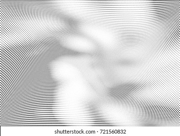 Abstract halftone wave dotted background. Futuristic grunge pattern, dot, circles.  Vector modern optical pop art texture for posters, sites, business cards, cover, labels mock-up, stickers layout