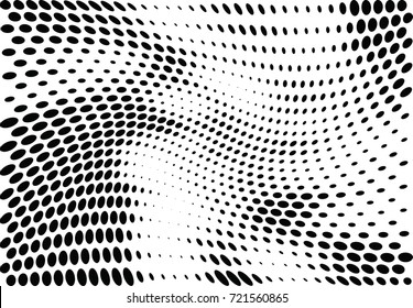 Abstract halftone wave dotted background. Futuristic grunge pattern, dot, circles.  Vector modern optical pop art texture for posters, sites, business cards, cover, labels mock-up, stickers layout