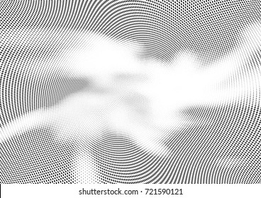 Abstract halftone wave dotted background. Futuristic grunge pattern, dot, circles.  Vector modern optical pop art texture for posters, sites, business cards, cover, labels mock-up, stickers layout