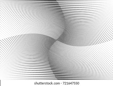 Abstract halftone wave dotted background. Futuristic grunge pattern, dot, circles.  Vector modern optical pop art texture for posters, sites, business cards, cover, labels mock-up, stickers layout