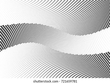 Abstract halftone wave dotted background. Futuristic grunge pattern, dot, circles.  Vector modern optical pop art texture for posters, sites, business cards, cover, labels mock-up, stickers layout