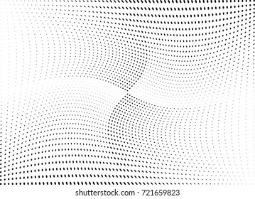 Abstract halftone wave dotted background. Futuristic grunge pattern, dot, circles.  Vector modern optical pop art texture for posters, sites, business cards, cover, labels mock-up, stickers layout