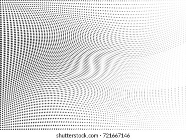 Abstract halftone wave dotted background. Futuristic grunge pattern, dot, circles.  Vector modern optical pop art texture for posters, sites, business cards, cover, labels mock-up, stickers layout