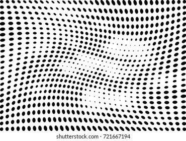Abstract halftone wave dotted background. Futuristic grunge pattern, dot, circles.  Vector modern optical pop art texture for posters, sites, business cards, cover, labels mock-up, stickers layout