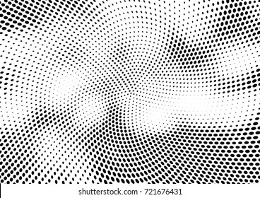 Abstract halftone wave dotted background. Futuristic grunge pattern, dot, circles.  Vector modern optical pop art texture for posters, sites, business cards, cover, labels mock-up, stickers layout