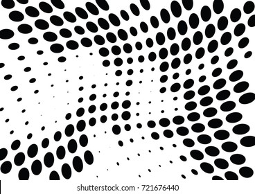 Abstract halftone wave dotted background. Futuristic grunge pattern, dot, circles.  Vector modern optical pop art texture for posters, sites, business cards, cover, labels mock-up, stickers layout