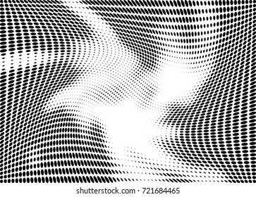 Abstract halftone wave dotted background. Futuristic grunge pattern, dot, circles.  Vector modern optical pop art texture for posters, sites, business cards, cover, labels mock-up, stickers layout