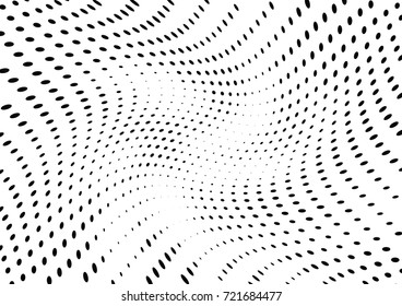 Abstract halftone wave dotted background. Futuristic grunge pattern, dot, circles.  Vector modern optical pop art texture for posters, sites, business cards, cover, labels mock-up, stickers layout