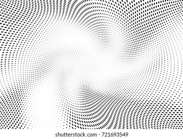 Abstract halftone wave dotted background. Futuristic grunge pattern, dot, circles.  Vector modern optical pop art texture for posters, sites, business cards, cover, labels mock-up, stickers layout