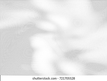 Abstract halftone wave dotted background. Futuristic grunge pattern, dot, circles.  Vector modern optical pop art texture for posters, sites, business cards, cover, labels mock-up, stickers layout