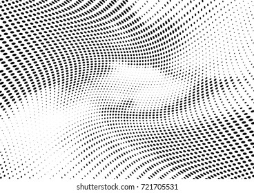 Abstract halftone wave dotted background. Futuristic grunge pattern, dot, circles.  Vector modern optical pop art texture for posters, sites, business cards, cover, labels mock-up, stickers layout
