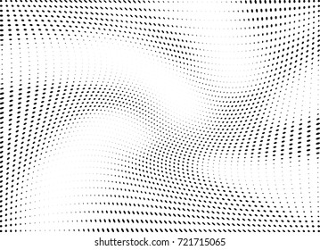 Abstract halftone wave dotted background. Futuristic grunge pattern, dot, circles.  Vector modern optical pop art texture for posters, sites, business cards, cover, labels mock-up, stickers layout