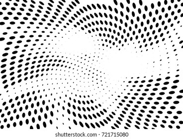 Abstract halftone wave dotted background. Futuristic grunge pattern, dot, circles.  Vector modern optical pop art texture for posters, sites, business cards, cover, labels mock-up, stickers layout